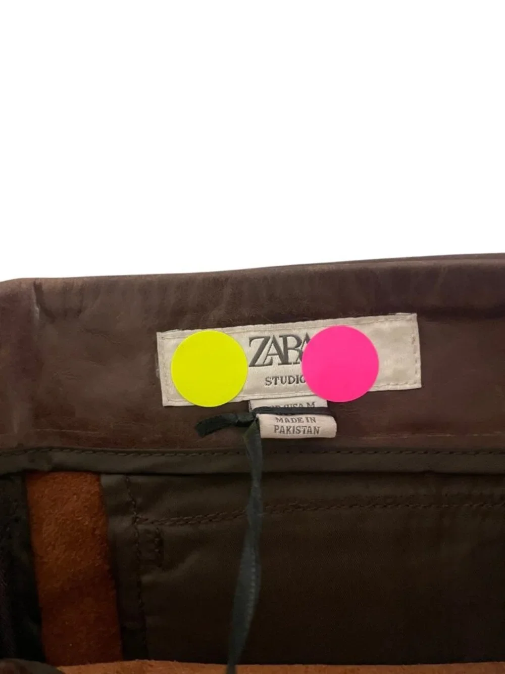 Zara Studio Womens Leather Skirt Medium Burgundy Pencil Straight 5479/910 NWT